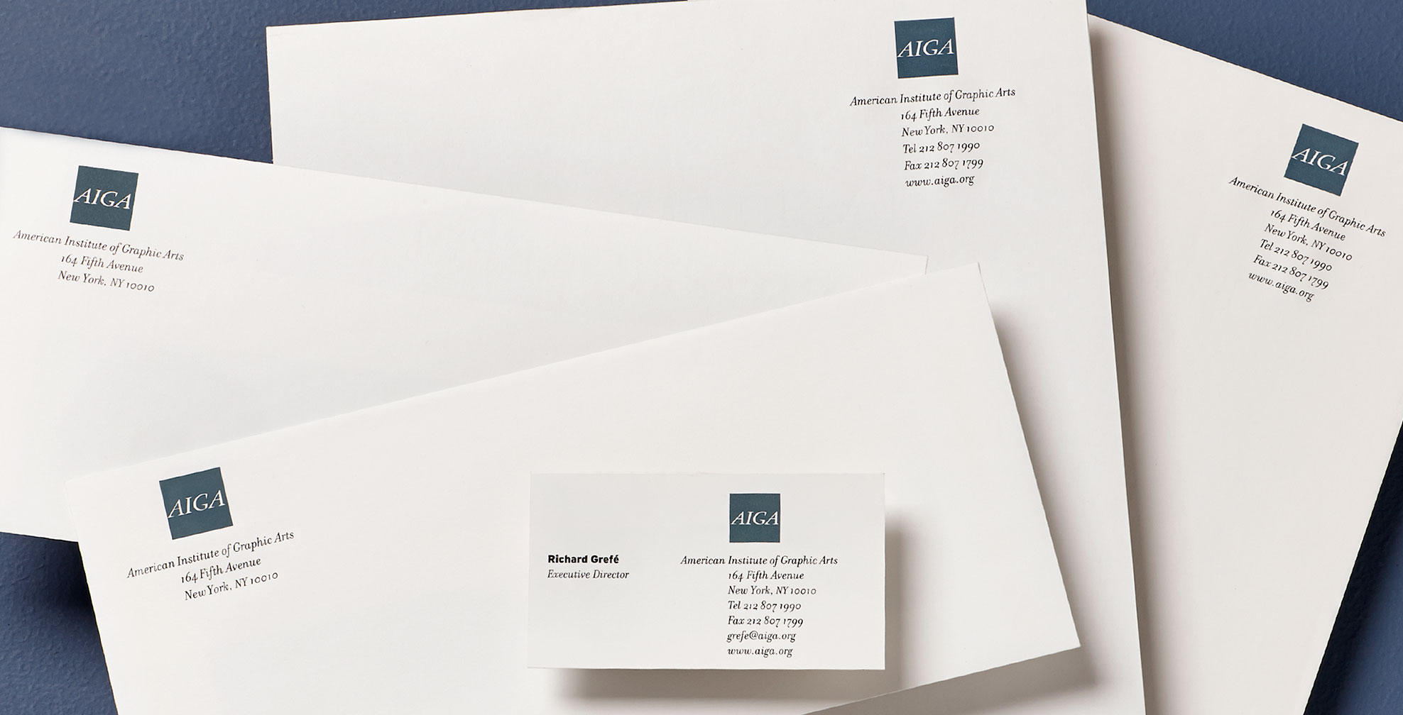 aiga-national_stationery.jpg Art Direction by: Bart Crosby, Crosby Associates